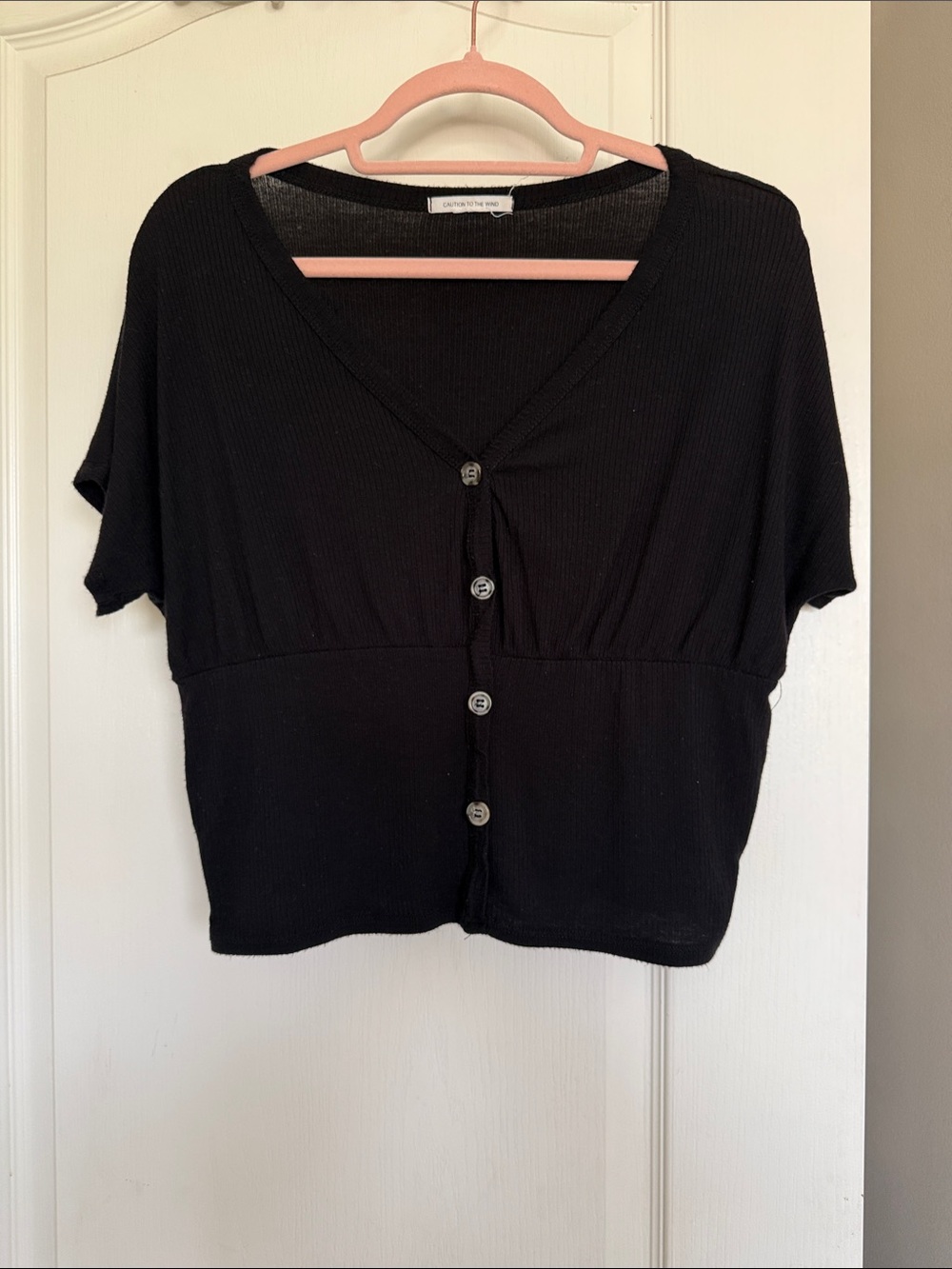 Caution To The Wind | Short-Sleeve | Button Front | Top